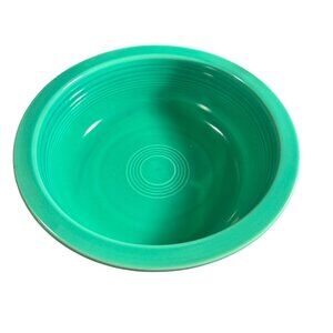 Vintage Fiesta Large Green Ceramic Serving Bowl 9" Diameter Made In USA
